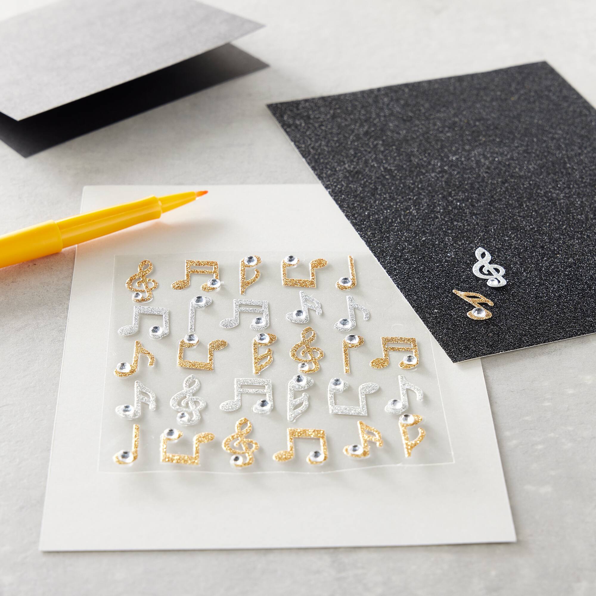 Glitter Music Note Stickers by Recollections™